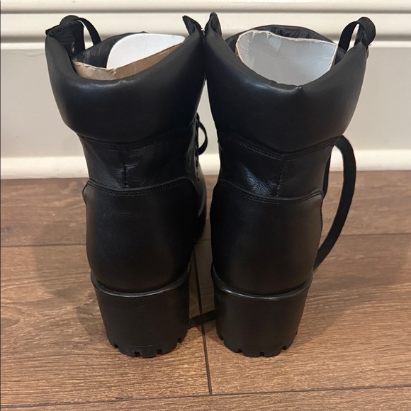 Steve Madden Black Women's Lace-Up Boots - Picture 3 of 3